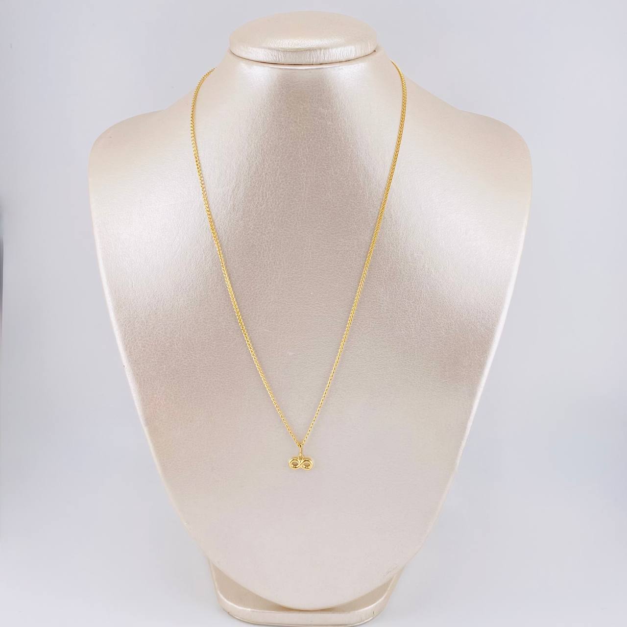 Cuban Links Set + Infinity Pendant / 1.7gr / 18 1/4 in 18K Yellow Gold