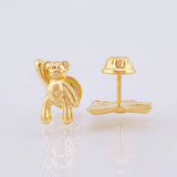 Stud Earrings Bear Hand Up 0.9gr / 1.03cm 18K Yellow Gold *