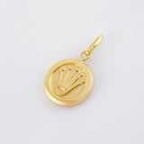 Dije Corona Circular 0.85gr / 1 in / Oro Amarillo 18K *