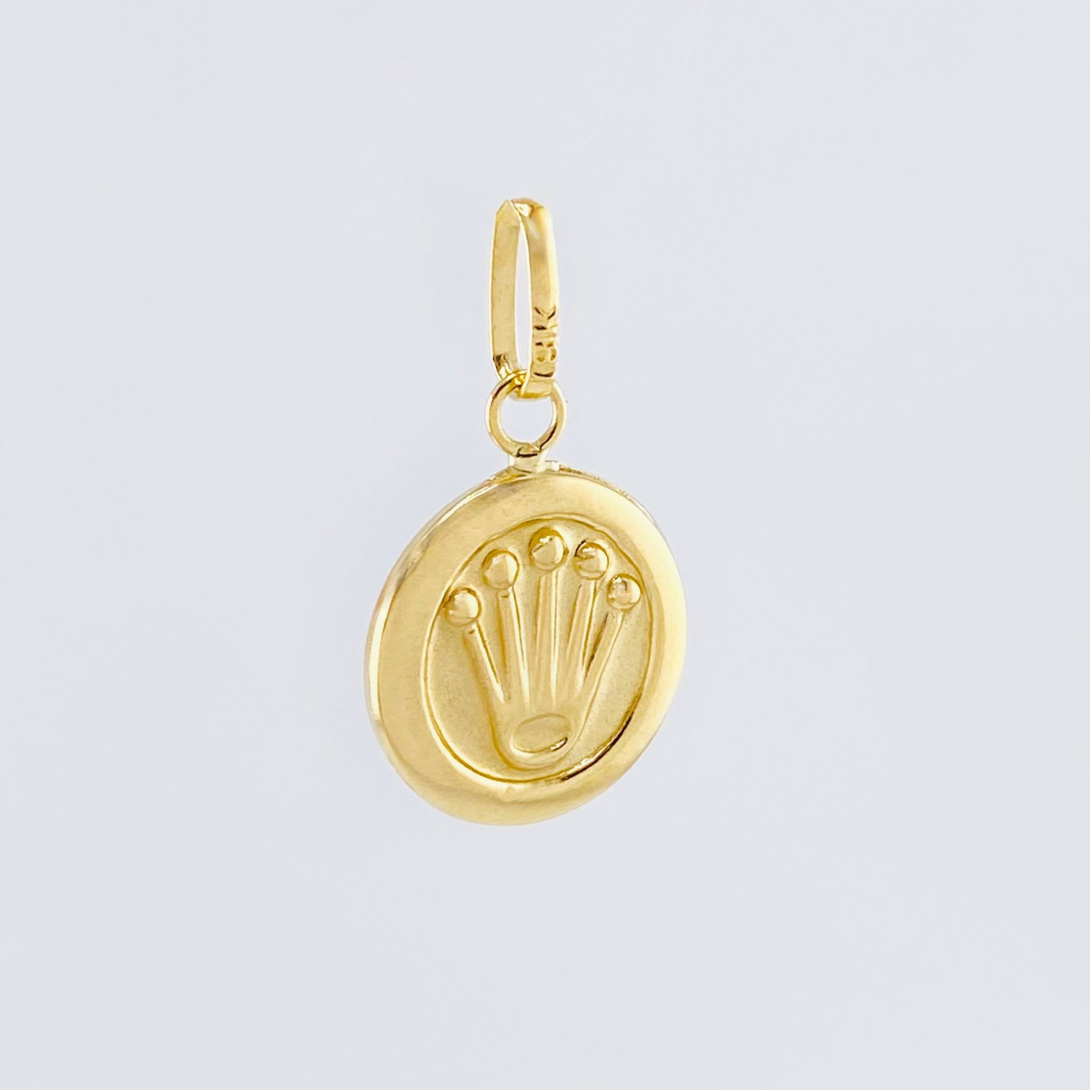 Dije Corona Circular 0.85gr / 1 in / Oro Amarillo 18K *
