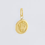 Dije Corona Circular 0.85gr / 1 in / Oro Amarillo 18K *