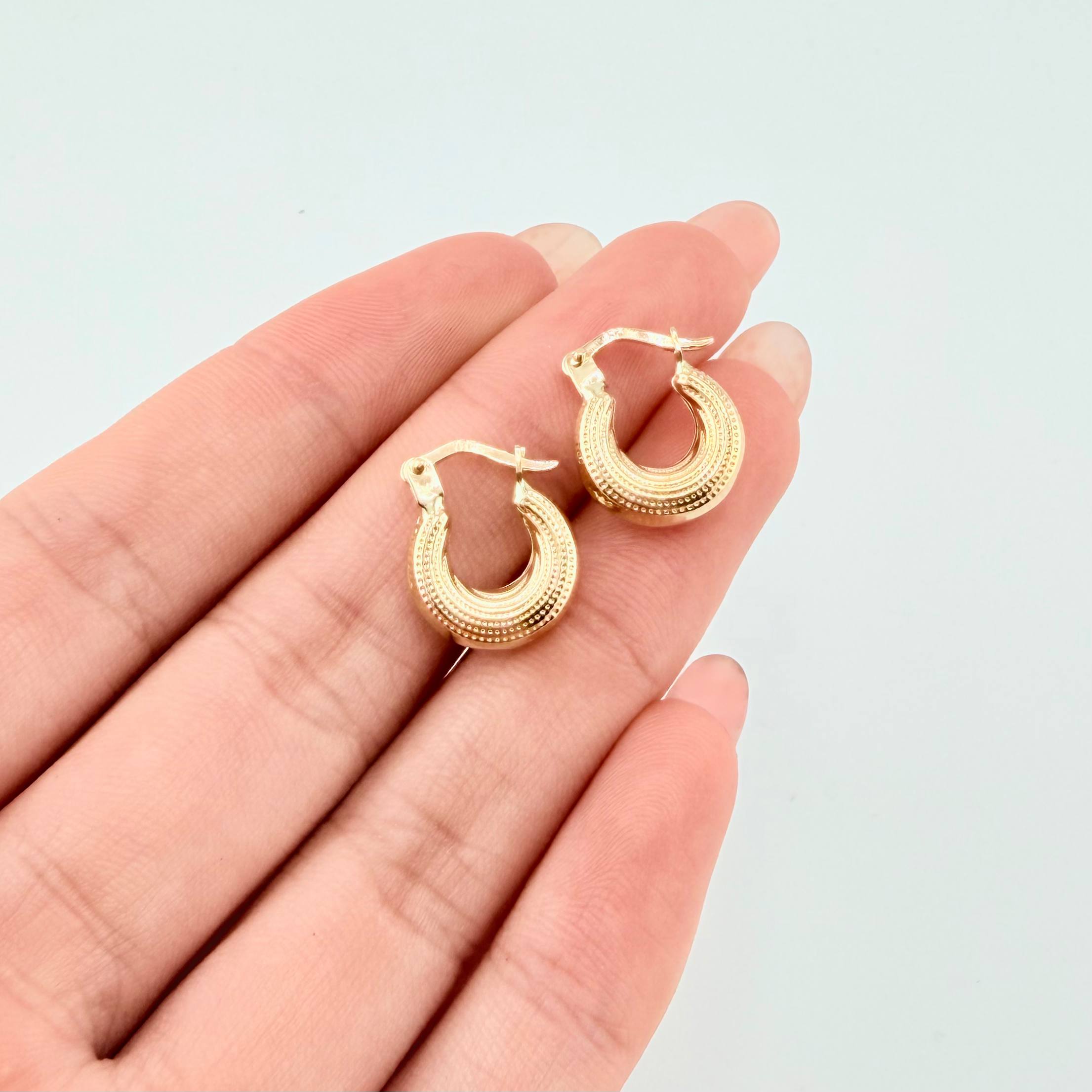 Candongas Salo 1.2gr / 1/2 in / Oro Amarillo 18K