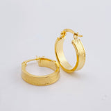 Hoop Earrings Tribal 1.9gr / 3/4 in / Yellow Gold 18K *