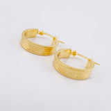 Hoop Earrings Tribal 1.9gr / 3/4 in / Yellow Gold 18K *