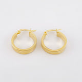 Hoop Earrings Tribal 1.9gr / 3/4 in / Yellow Gold 18K *