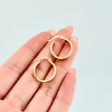 Hoop Earrings Tribal 1.9gr / 3/4 in / Yellow Gold 18K *