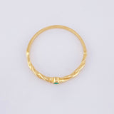Braided Emerald Ring 1pts 0.95gr / T6 3/4 / 18K Yellow Gold *