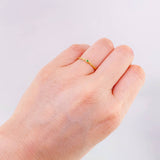 Braided Emerald Ring 1pts 0.95gr / T6 3/4 / 18K Yellow Gold *
