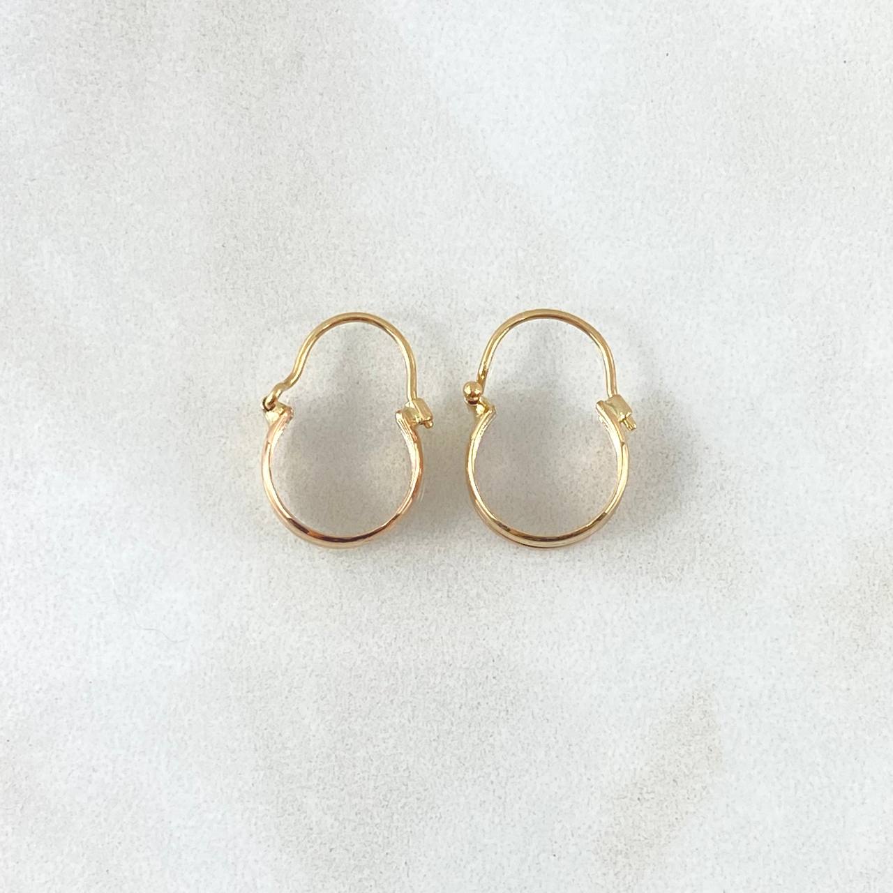 Hoop Earrings I 1.05gr / 1.7cm / Three Golds 18K ©
