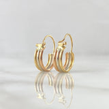 Hoop Earrings I 1.1gr / 1.7cm / Three Golds 18K ©