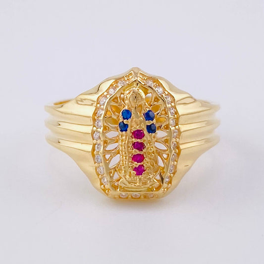 Virgin of Guadalupe Ring 3.65g / T7 Yellow Gold 18K
