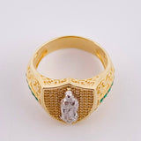 Anillo Escudo Virgen Guadalupe 12.65g / T11 1/2 Dos Oros Amarillo Blanco 18K