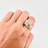 Anillo Sello San Miguel 10.75g / T9 1/2 Tres Oros 18K