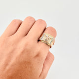 Anillo Sello Rectangular San Miguel 7.85g / T10 Tres Oros 18K