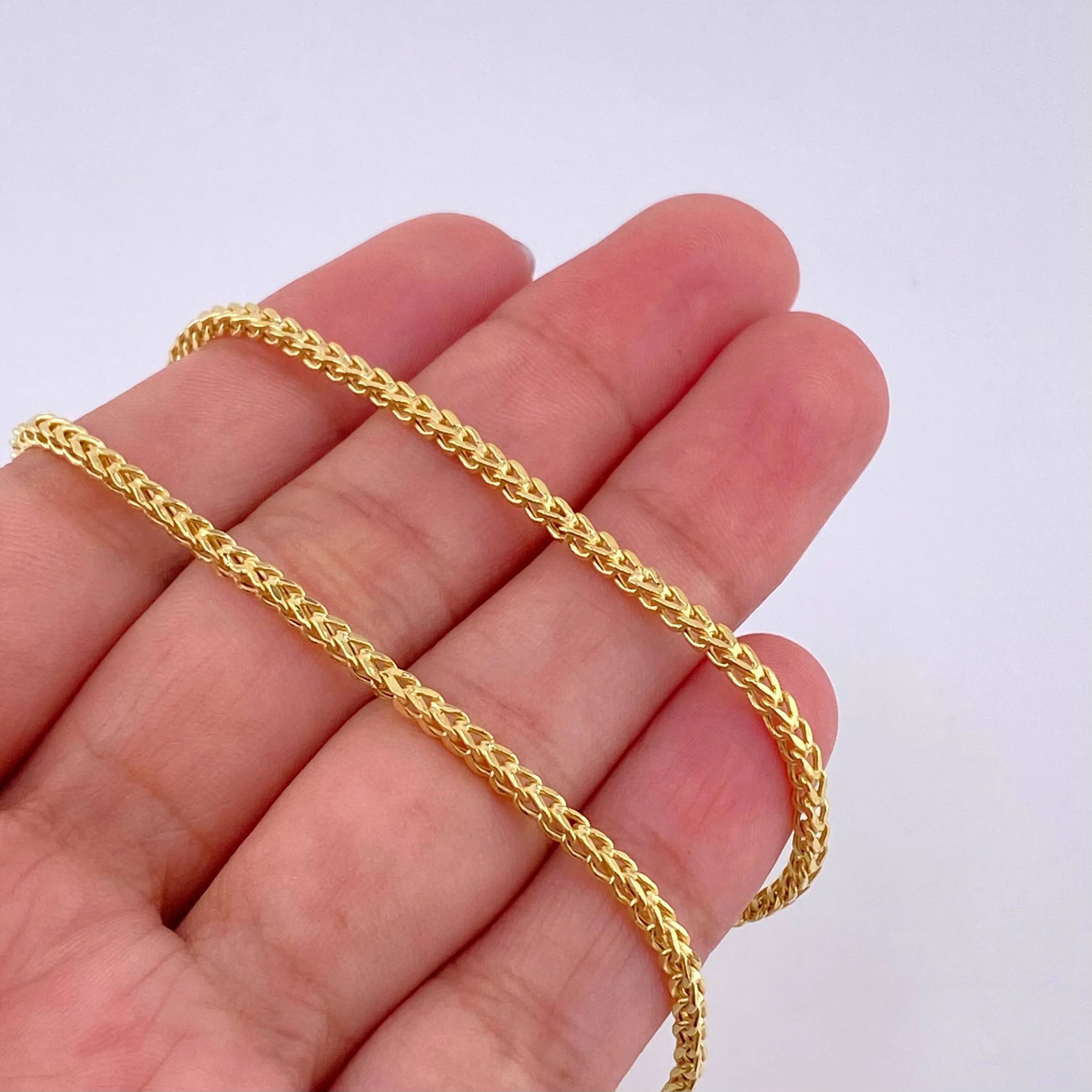 Cadena Franco 9.2g / 24 in / 2.2mm Oro Amarillo 18K