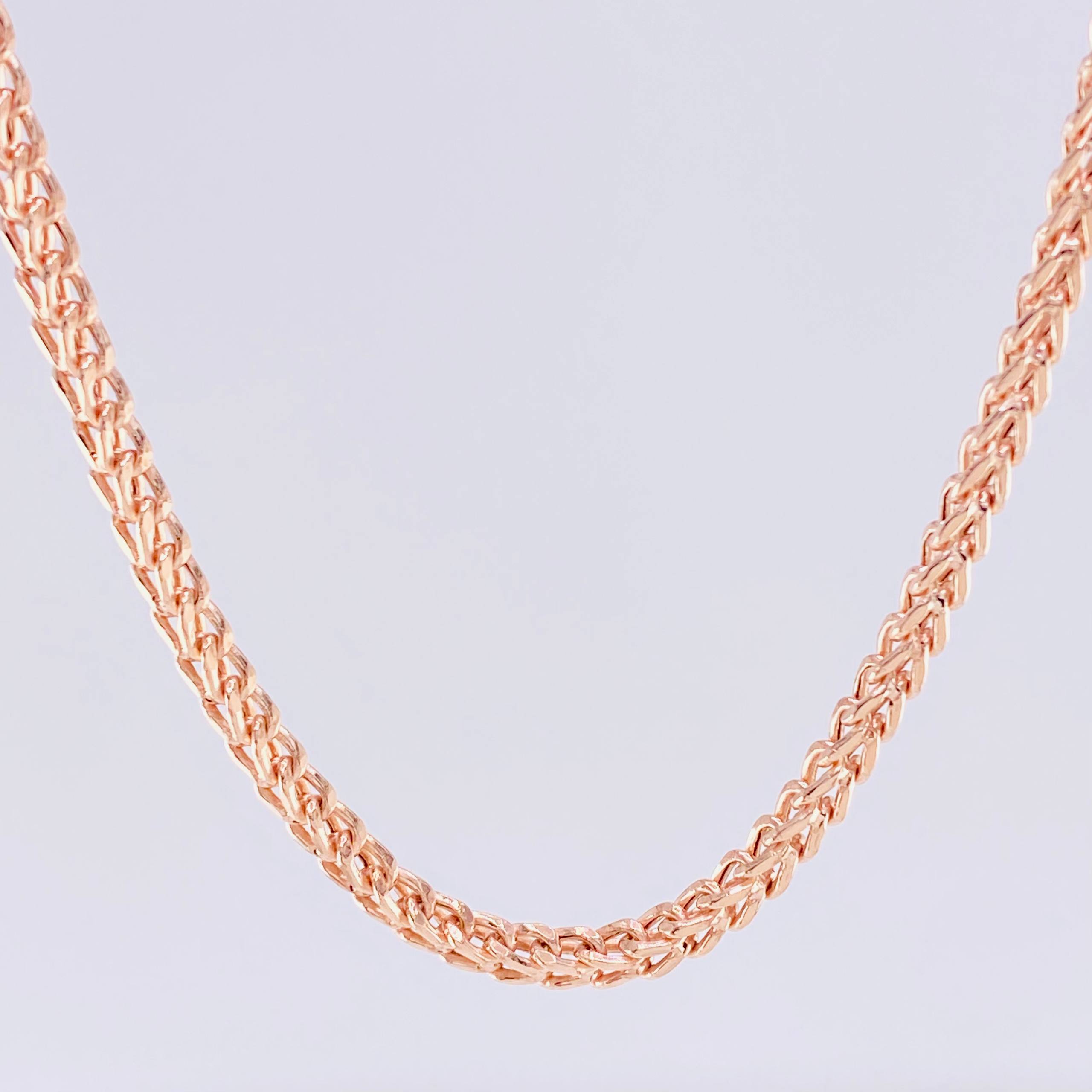 Cadena Franco 13.9g / 24 in / 2.8mm Oro Rosa 18K