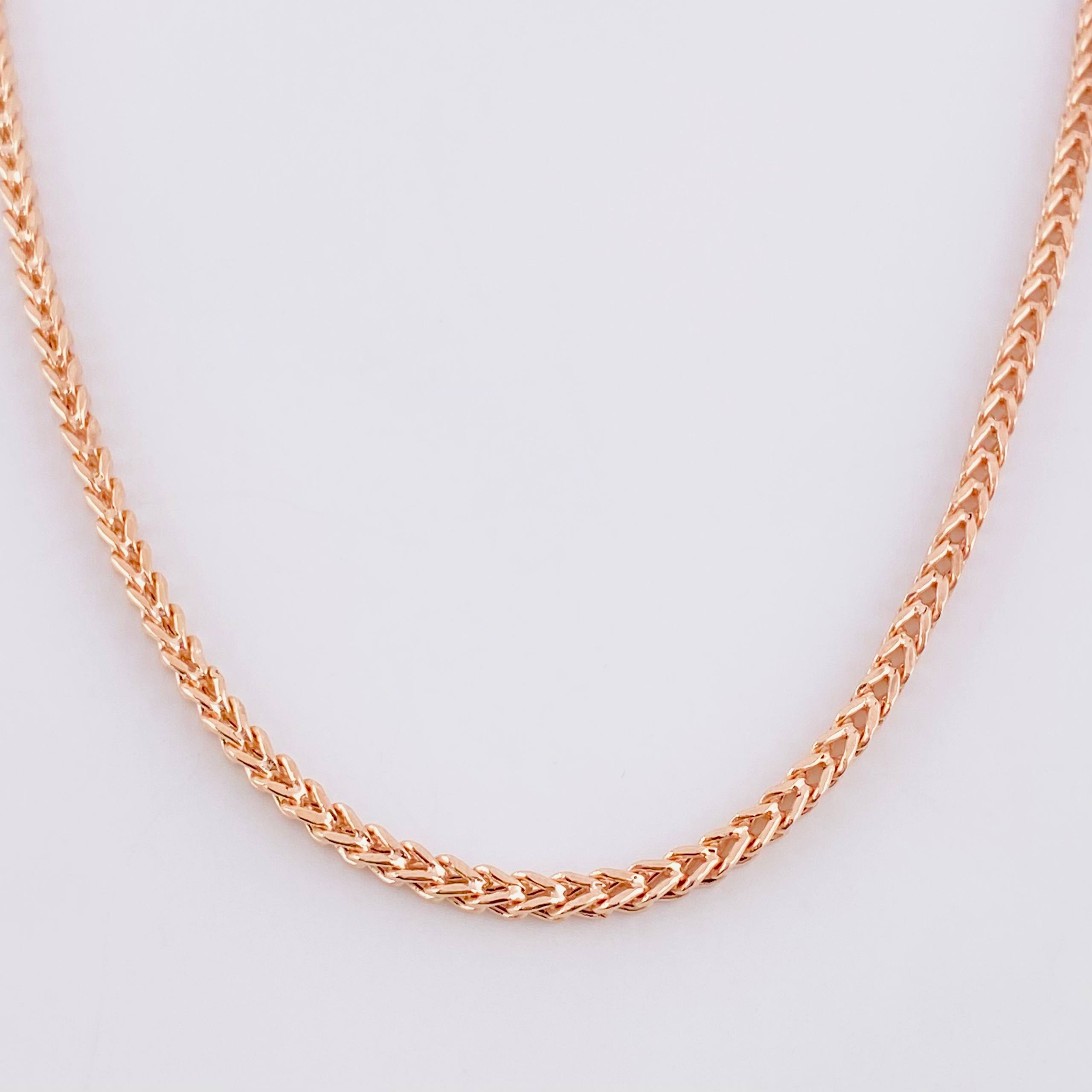 Cadena Franco 13.9g / 24 in / 2.8mm Oro Rosa 18K