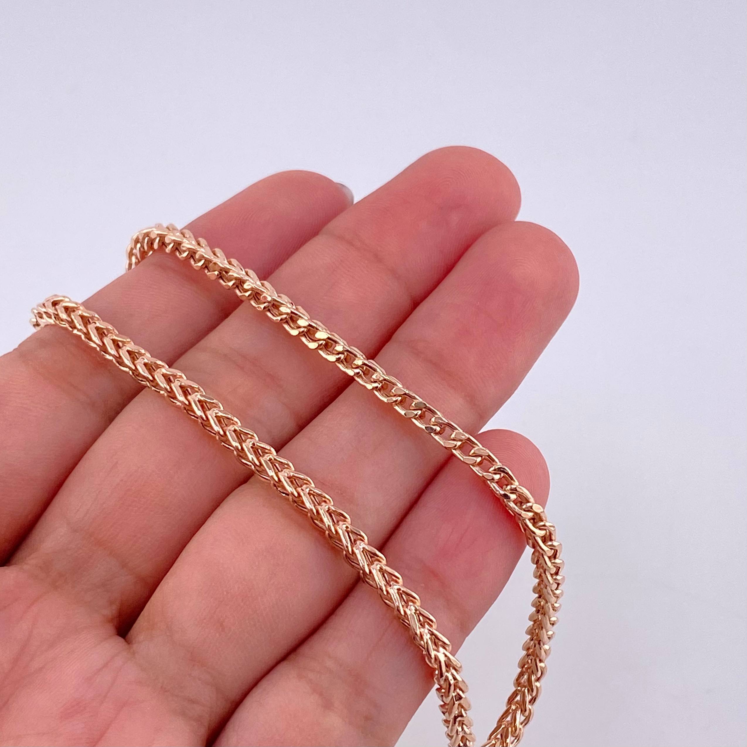 Cadena Franco 13.9g / 24 in / 2.8mm Oro Rosa 18K