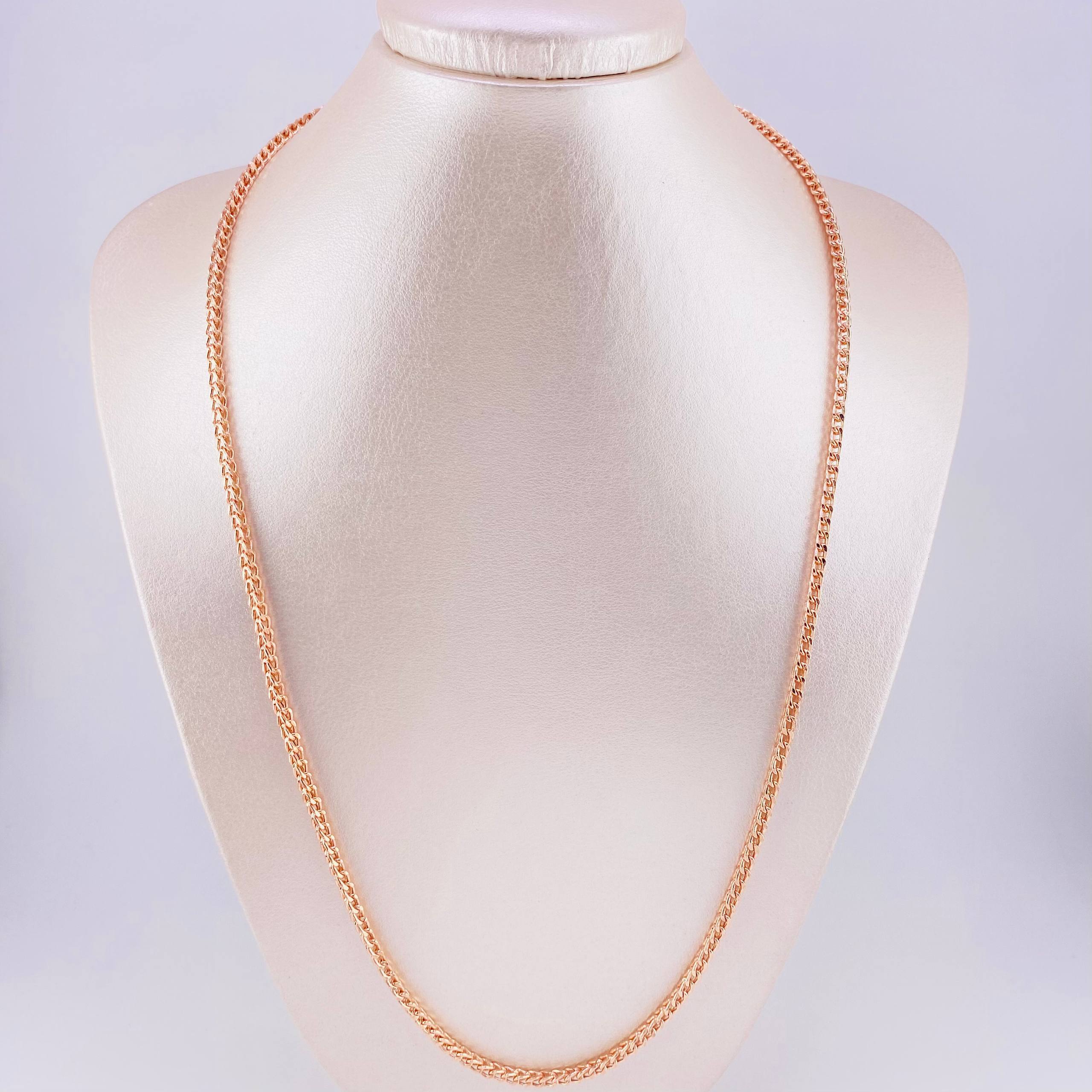 Cadena Franco 13.9g / 24 in / 2.8mm Oro Rosa 18K