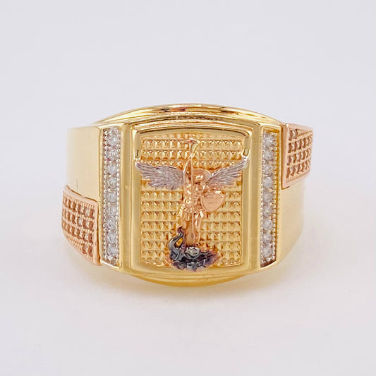 Rectangular Signet Ring San Miguel 8.75g / T11 Three Golds 18K