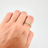 Infinity Cross Ring 3.2g / Size 8 Two-Tone Yellow White Gold 18K