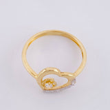 Anillo Silueta Corazon 1.8g / T7 1/2 Oro Amarillo 18K
