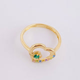 Anillo Silueta Corazon 1.7g / T6 Oro Amarillo 18K