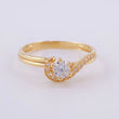 Anillo Solitario Bypass 2.3g / T7 Oro Amarillo 18K
