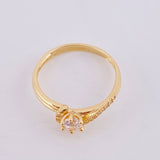 Anillo Solitario Bypass 2.3g / T7 Oro Amarillo 18K