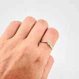 Anillo Solitario Bypass 2.3g / T7 Oro Amarillo 18K