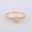 Anillo Solitario Carril Tupido 1.7g / T6 1/4 Oro Amarillo 18K