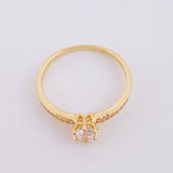 Anillo Solitario Carril Tupido 1.7g / T6 1/4 Oro Amarillo 18K
