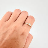 Anillo Solitario Carril Tupido 1.7g / T6 1/4 Oro Amarillo 18K