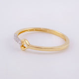Anillo Linea Corazon Silueta 1.3g / T6 Oro Amarillo 18K
