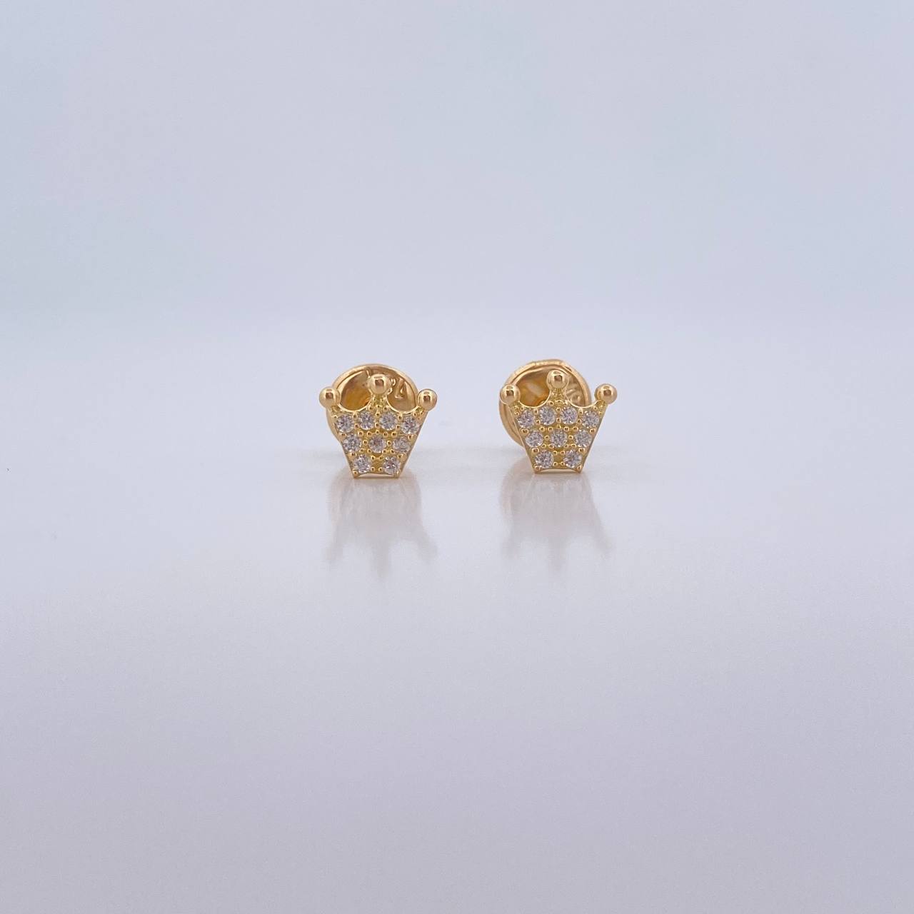 Topos Corona 0.75gr / Circones Blancos Oro Amarillo 18K $