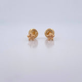 Stud Earrings Star 0.45gr / Diamond Cut Yellow Gold 18K $