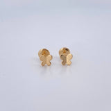 Stud Earrings Butterfly 0.65gr / Smooth Yellow Gold 18K $