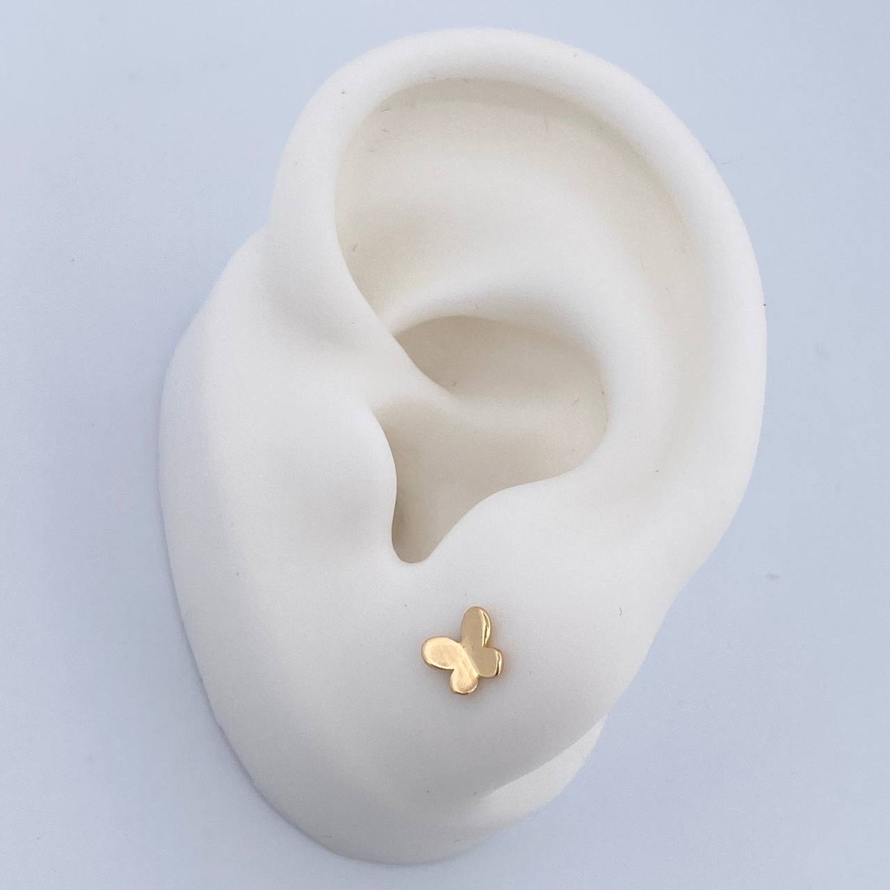 Stud Earrings Butterfly 0.65gr / Smooth Yellow Gold 18K $