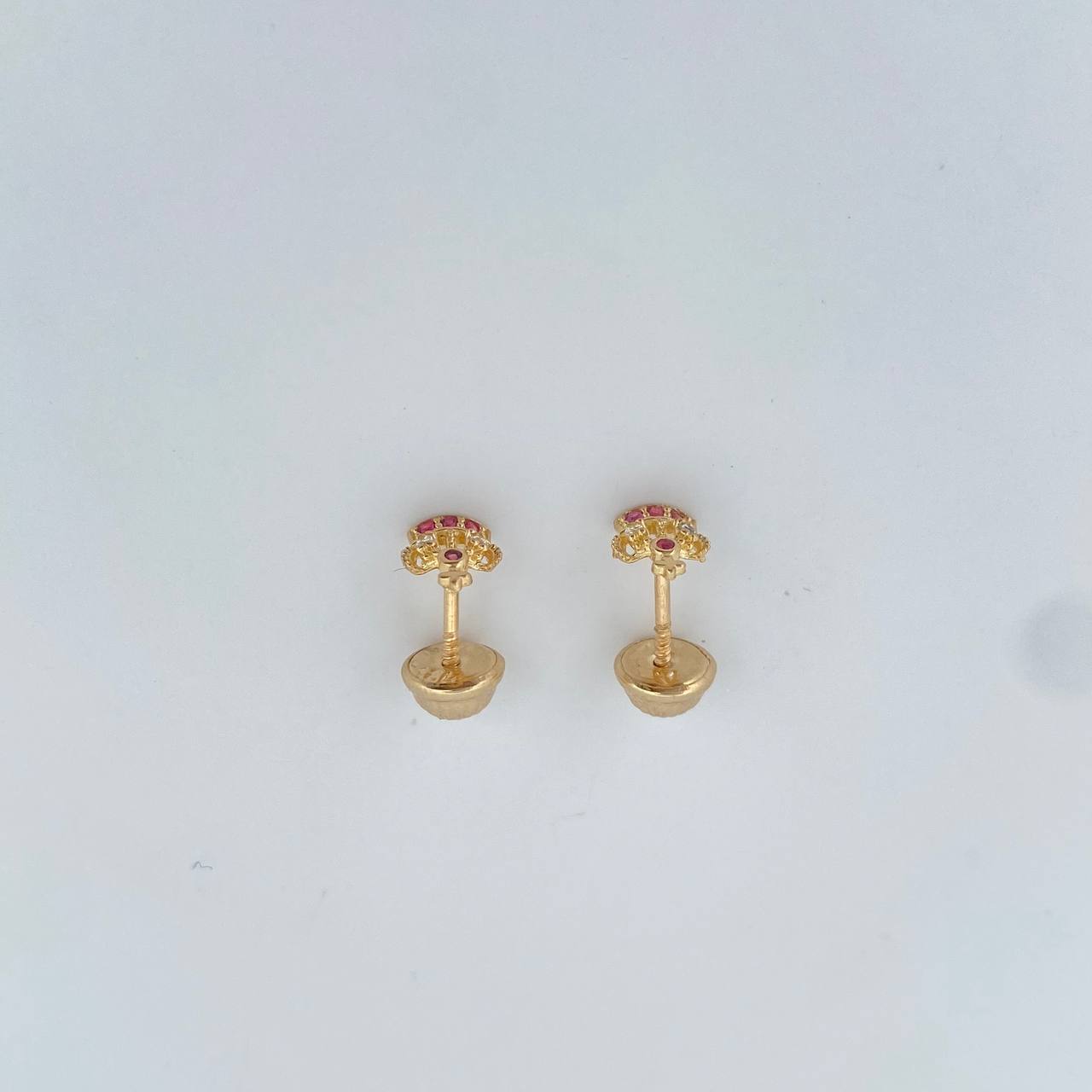 Topos Corona Real 0.8gr / Circones Blancos Fucsias Oro Amarillo 18K $