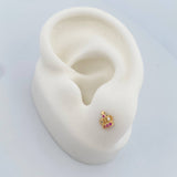 Topos Corona Real 0.8gr / Circones Blancos Fucsias Oro Amarillo 18K $