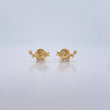 Topos Estrellas 0.85gr / Circones Blancos Oro Amarillo 18K $