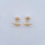 Topos Estrellas 0.85gr / Circones Blancos Oro Amarillo 18K $