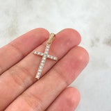 Pendant Cross Tupida 1.6gr / 3cm / White Zircons 18K Rose Gold *