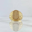 Anillo Sello Signo Dólar 6.85gr / T10 / Oro Amarillo 18K *