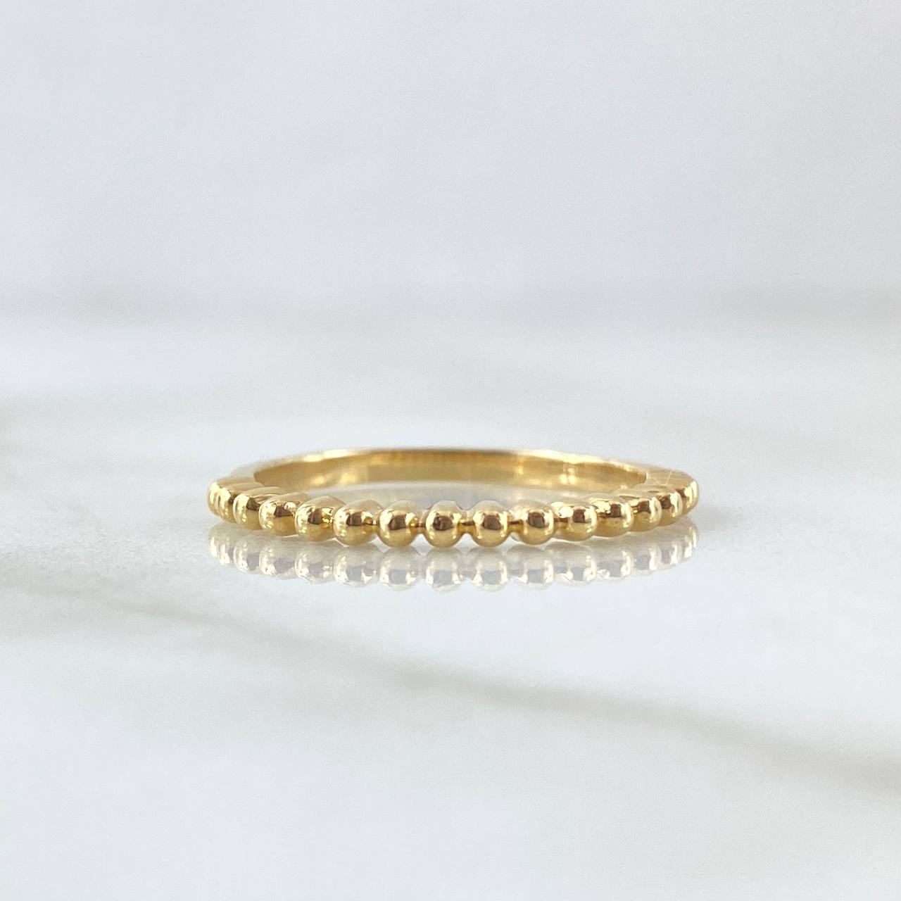 Half Sphere Ring 1.6gr / Size 7 1/2 / Smooth 18K Yellow Gold *
