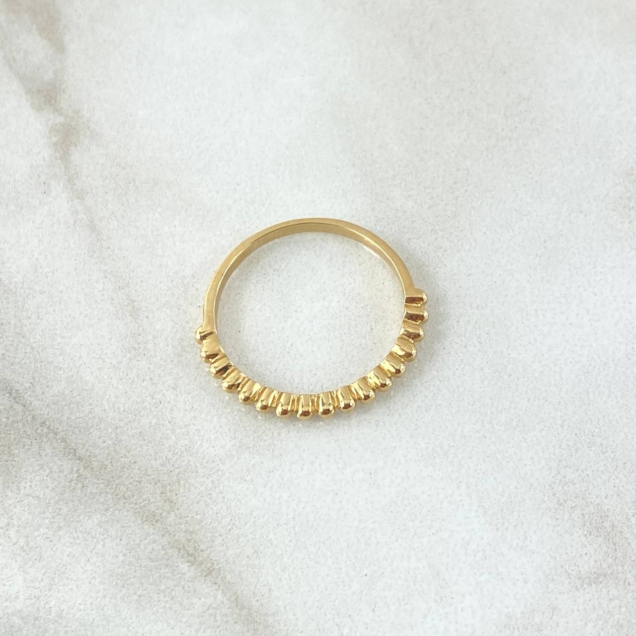 Half Sphere Ring 1.6gr / Size 7 1/2 / Smooth 18K Yellow Gold *