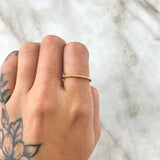 Half Sphere Ring 1.6gr / Size 7 1/2 / Smooth 18K Yellow Gold *