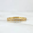 Half Eternity Ring 1.95gr / Size 5 1/4 / White Zircons 18K Yellow Gold ©