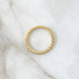 Half Eternity Ring 1.95gr / Size 5 1/4 / White Zircons 18K Yellow Gold ©