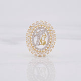 Dije Virgen María 2.95g / 1 in Dos Oros Amarillo Blanco 18K